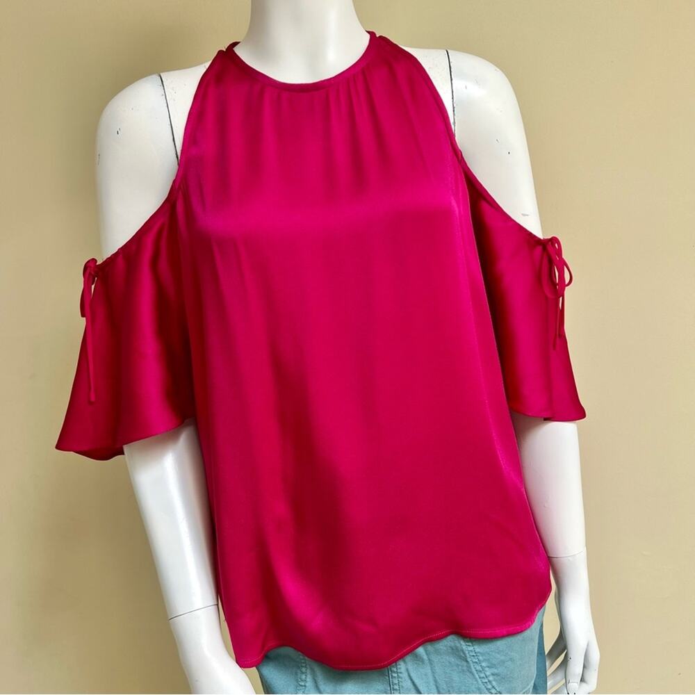 A.L.C Cold Shoulder Top, Jewel Pink, Size 8